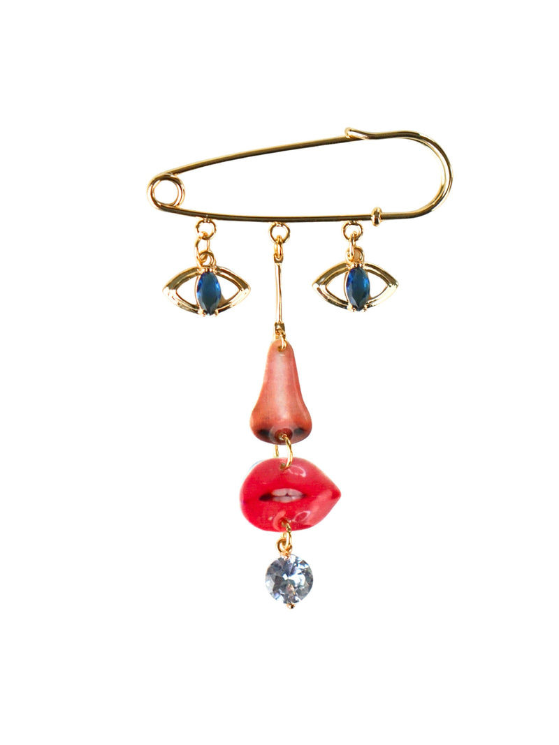 Facial Features Brooch