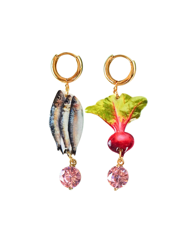 Salted Fish and Radish Earrings