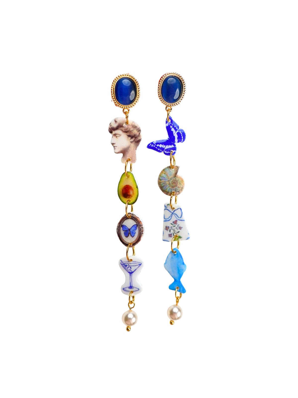 David & Butterfly Earrings